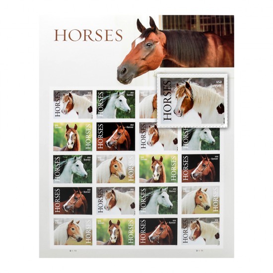 2024 US First-Class Forever Horses Stamps 2024 US First-Class Forever Horses Stamps