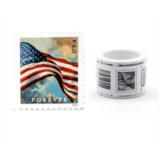 2024 U.S. Flags Forever Stamps Coil of 100 2024 U.S. Flags Forever Stamps Coil of 100
